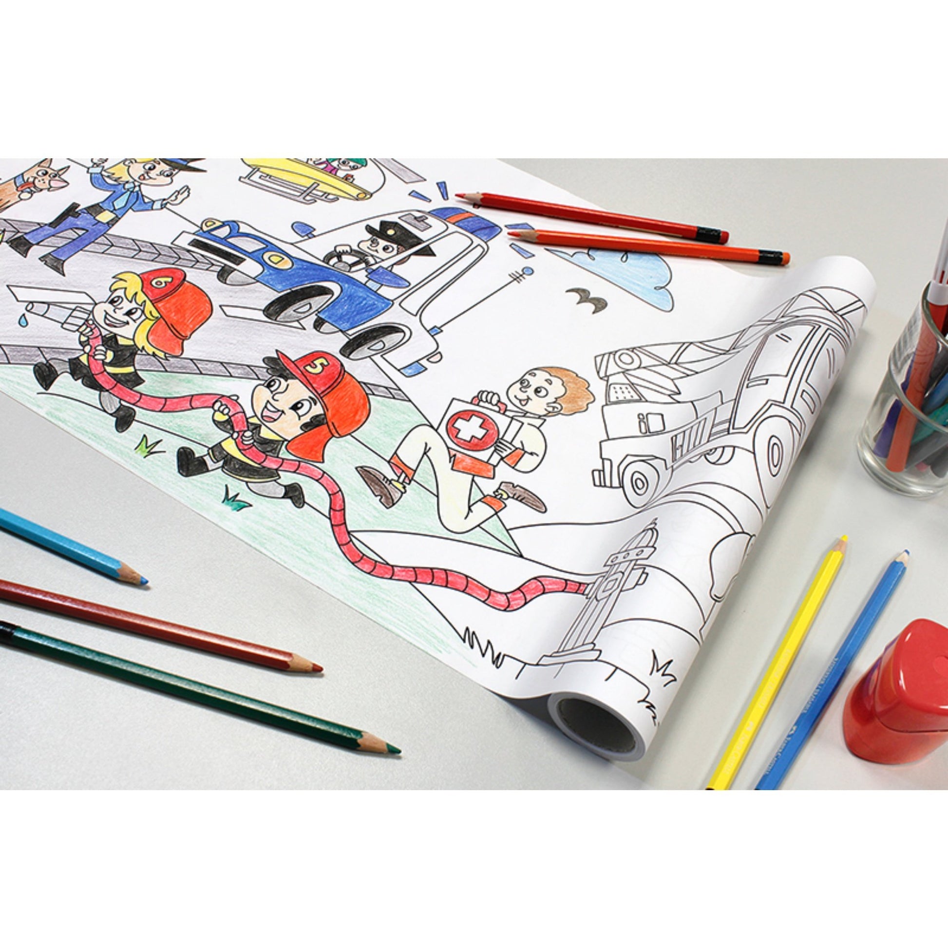 Self-Stick Colouring Book & Roll | Lifesavers | Partially Coloured Sheet | BeoVERDE.ie