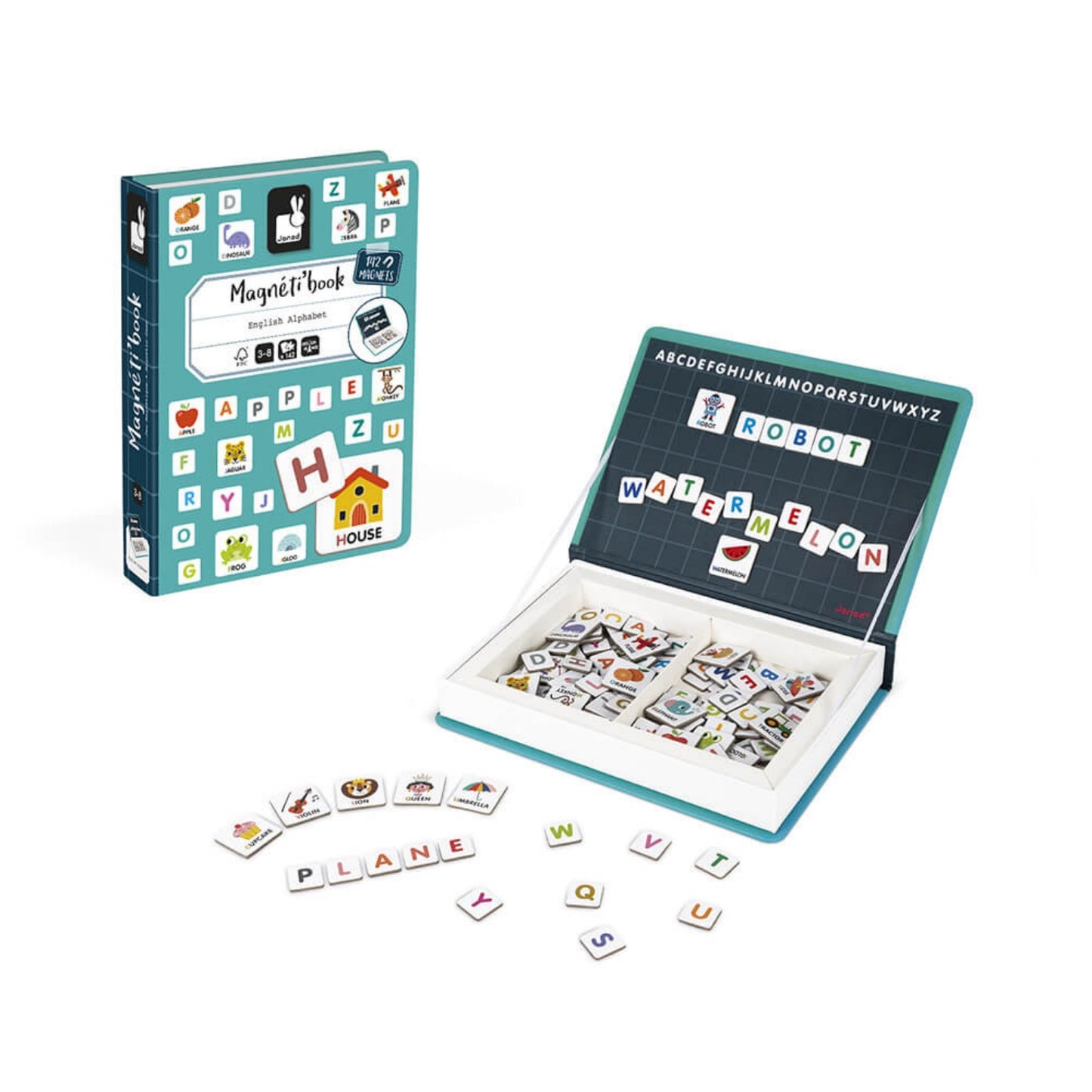Janod English Alphabet Magnetibook | Educational Toy For Kids | BeoVERDE Ireland