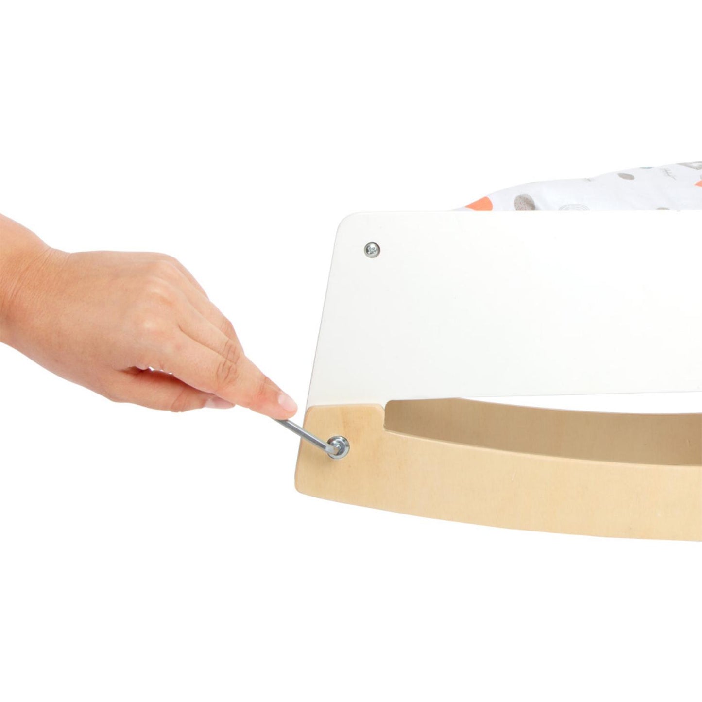 Rocking Doll Cot | Wooden Pretend Play Toy for Kids