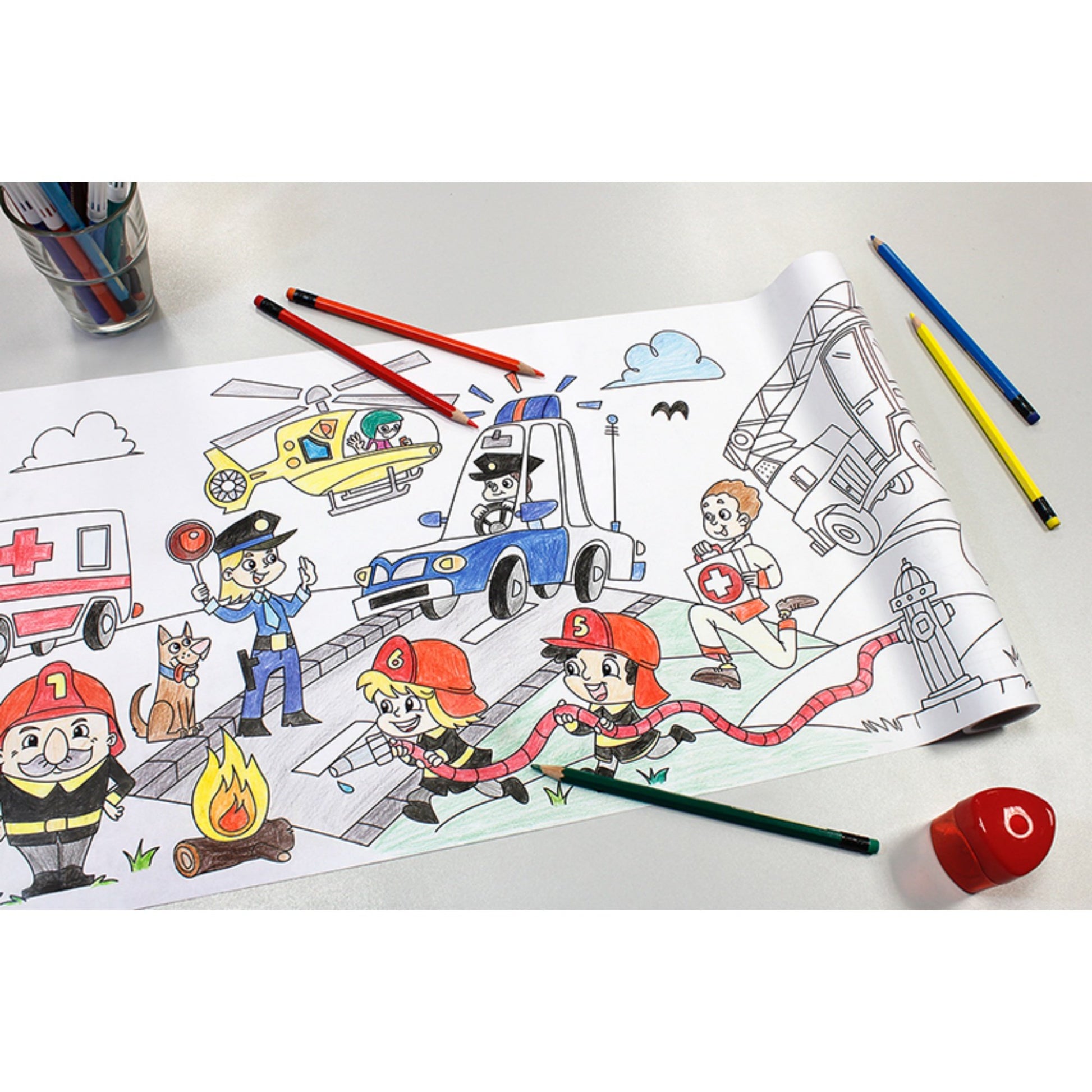Self-Stick Colouring Book & Roll | Lifesavers | Mostly Coloured Sheet | BeoVERDE.ie