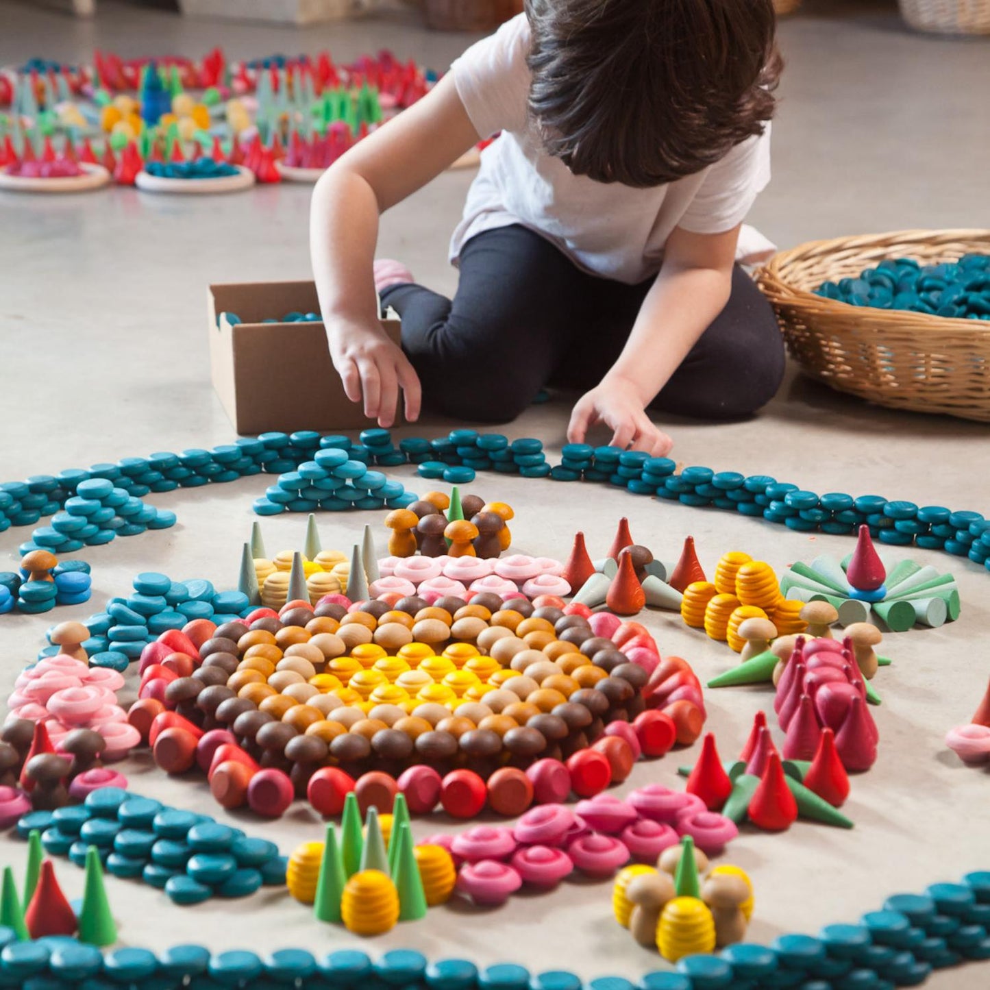 Mandala Little Coins | 36 Pieces | Wooden Toys for Kids | Open-Ended Play