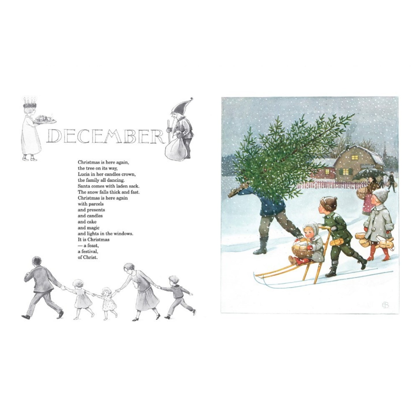 Around the Year | Elsa Beskow | Hardcover | Children's Book on Fairy Tales & Folklore