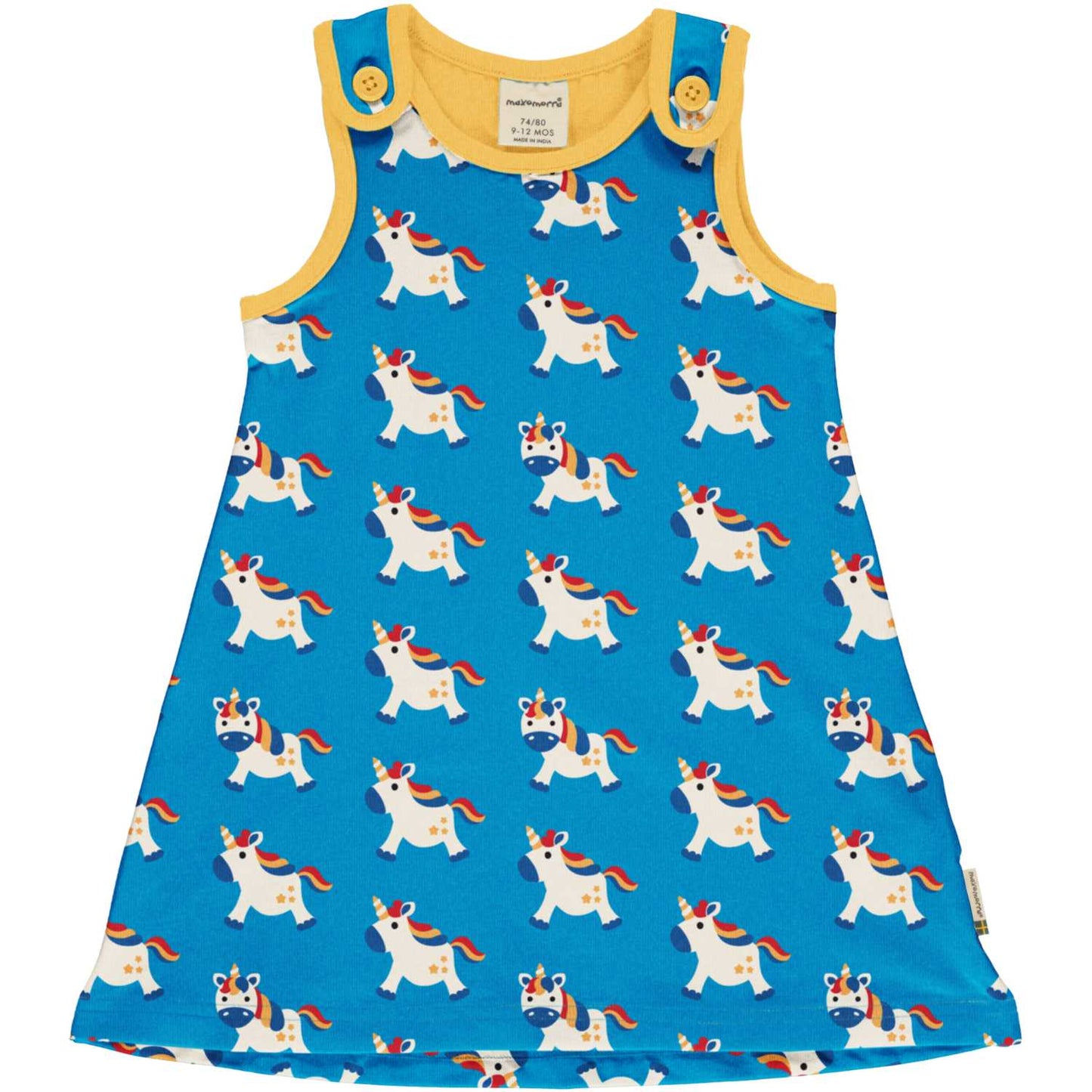 Maxomorra Unicorn Playdress | GOTS Organic Cotton | Front | BeoVERDE Ireland