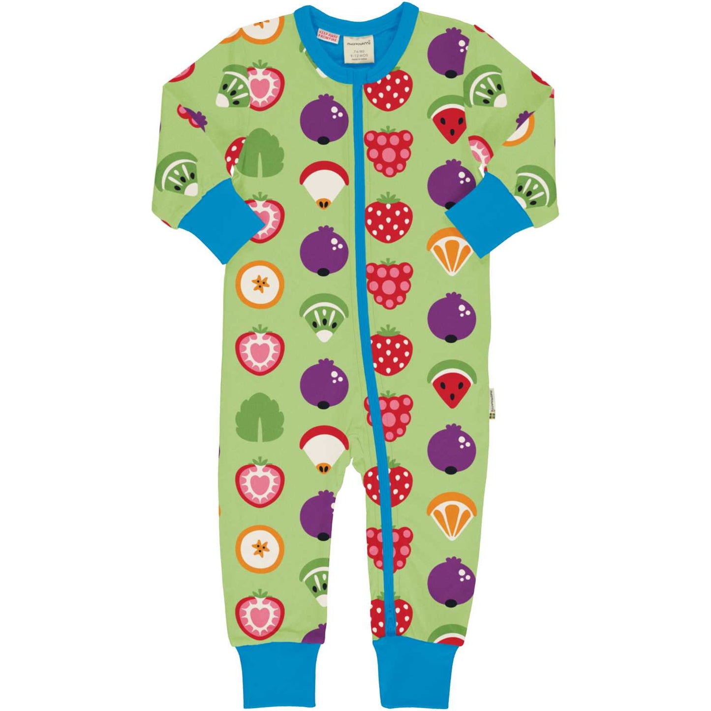Fruit | Long Sleeve Baby & Toddler Rompersuit | GOTS Organic Cotton
