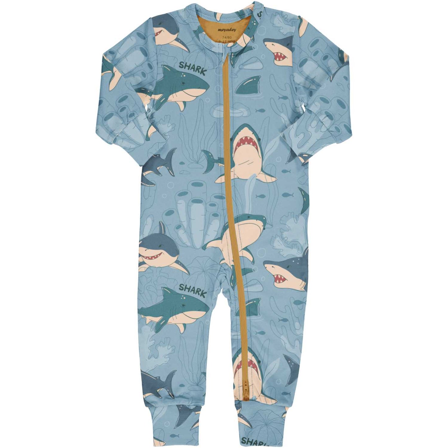 Shark Remark | Long Sleeve Baby & Toddler Rompersuit | GOTS Organic Cotton