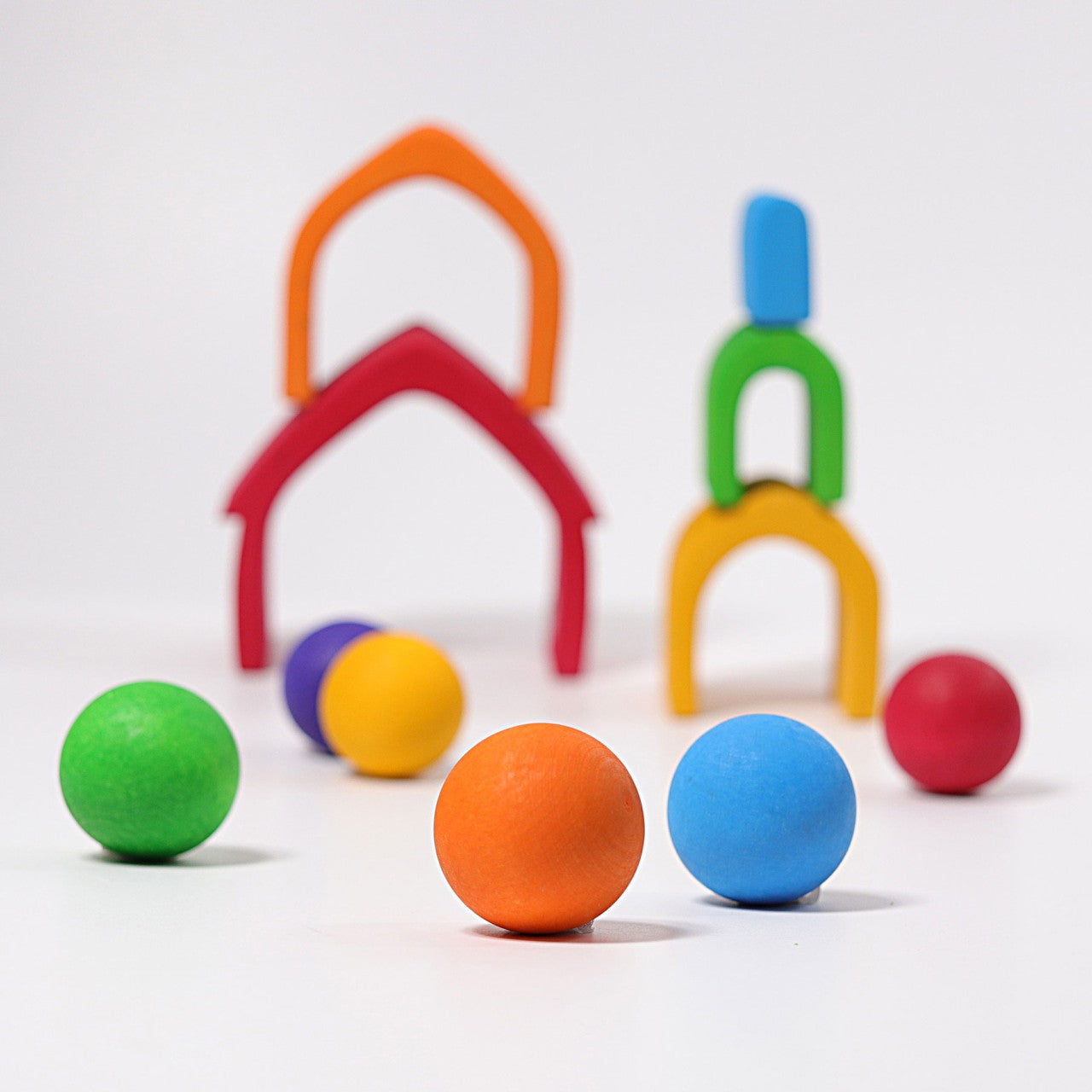 Colourful House | 5 Pieces | Wooden Toys for Kids | Open-Ended Play