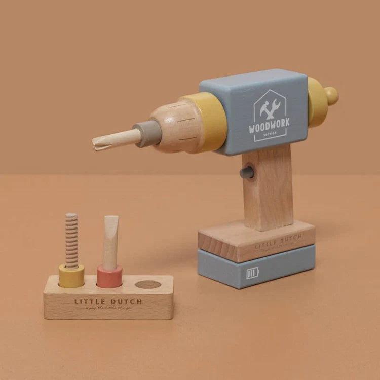 Toy Drill | Wooden Pretend Play Toy For Kids