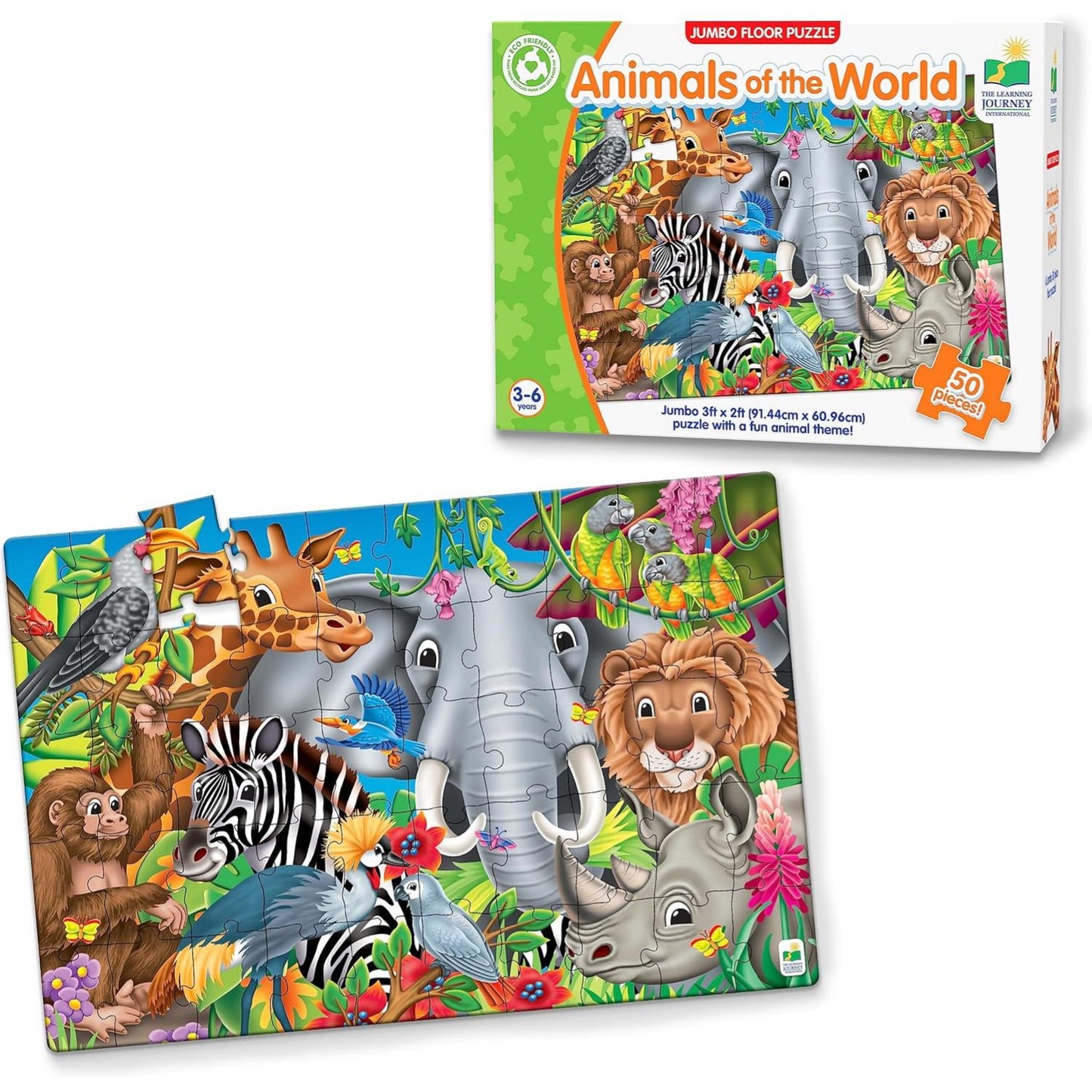 Jumbo Floor Puzzle Animals of the World | Jigsaw Puzzle For Kids