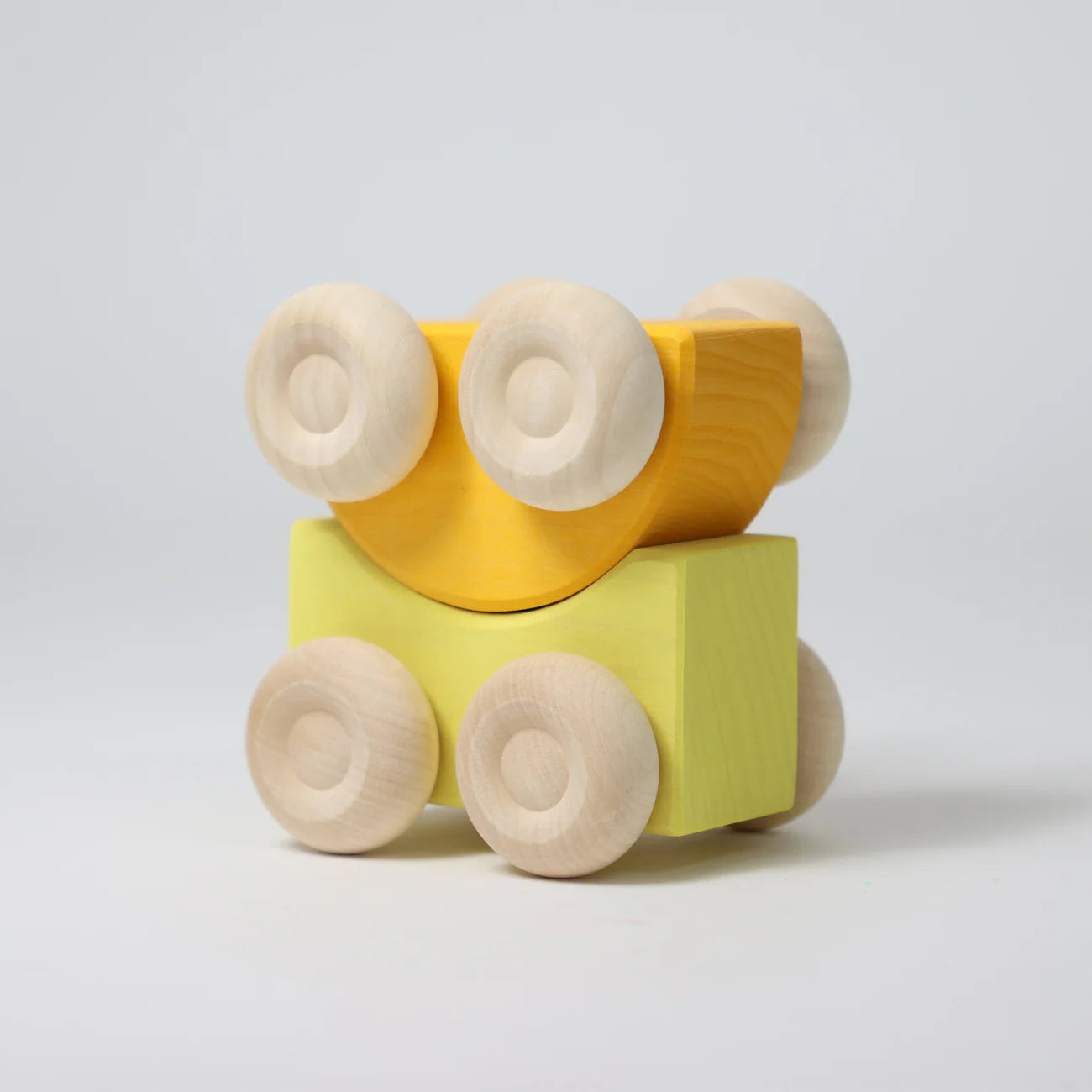 Yellow - Stacking Cars | Wooden  Push & Pull Toy Car