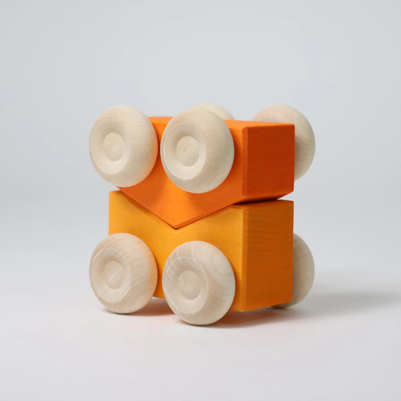 Orange - Stacking Cars | Wooden  Push & Pull Toy Car
