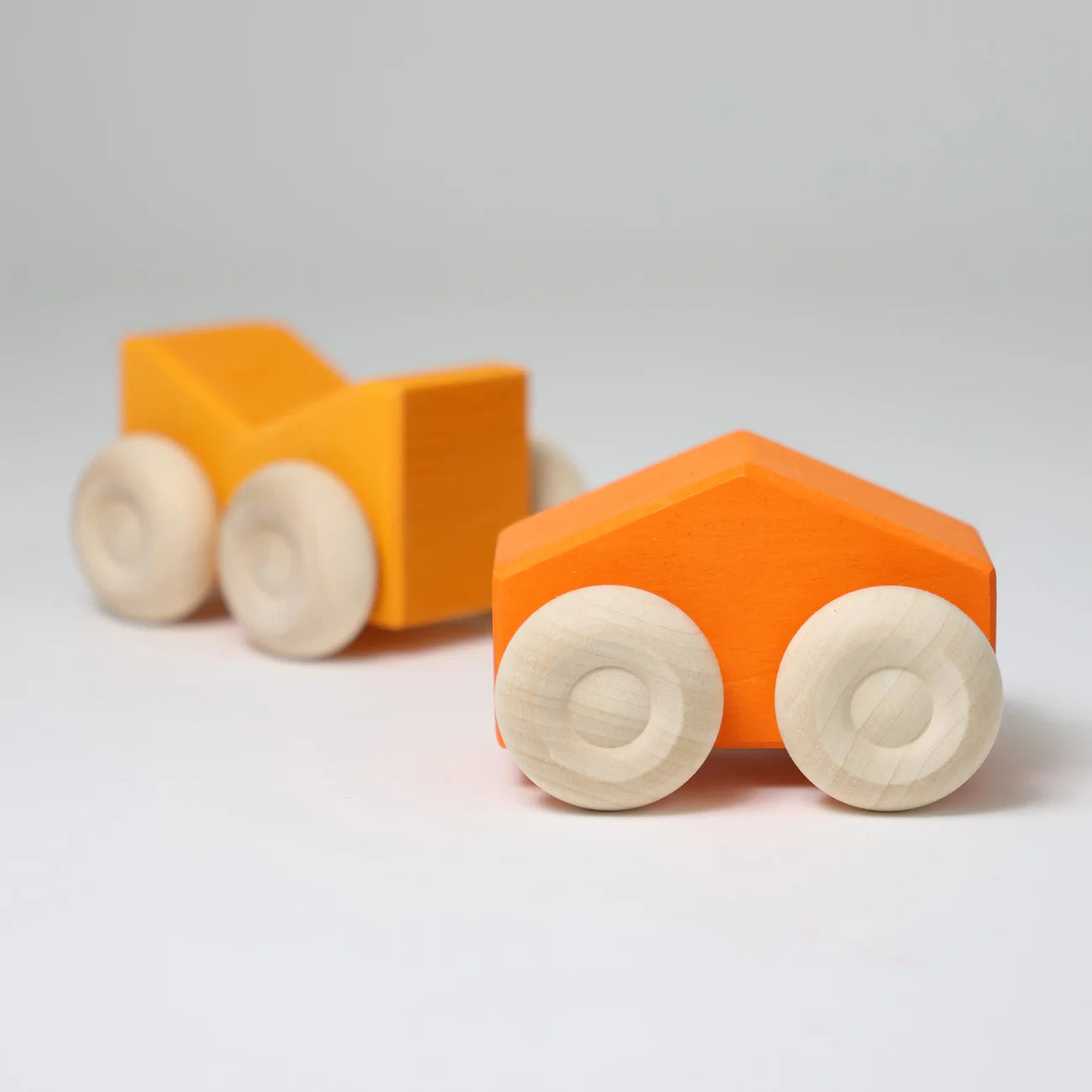 Orange - Stacking Cars | Wooden  Push & Pull Toy Car