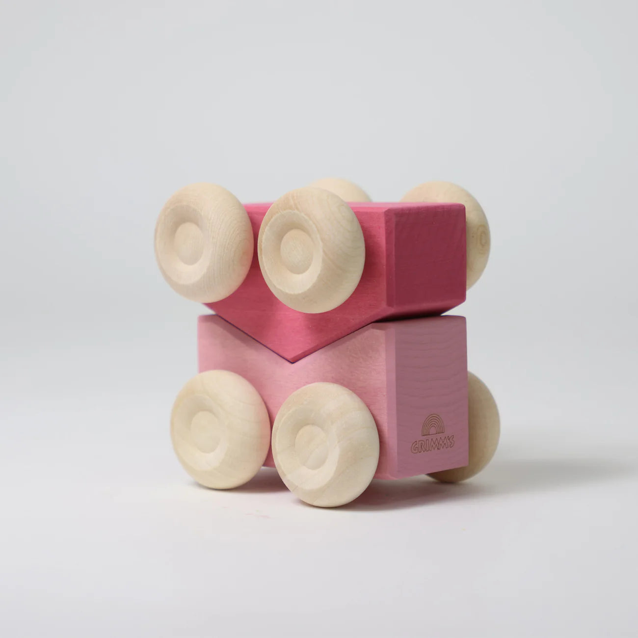 Pink - Stacking Cars | Wooden  Push & Pull Toy Car
