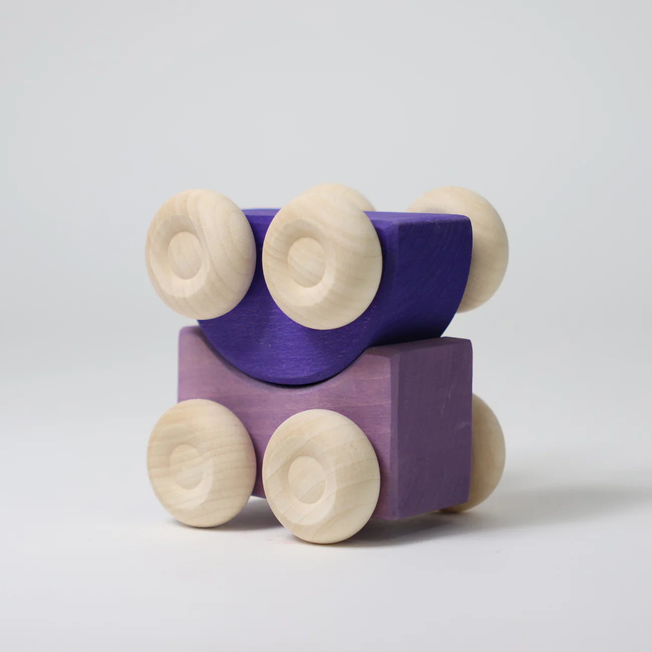 Purple - Stacking Cars | Wooden  Push & Pull Toy Car