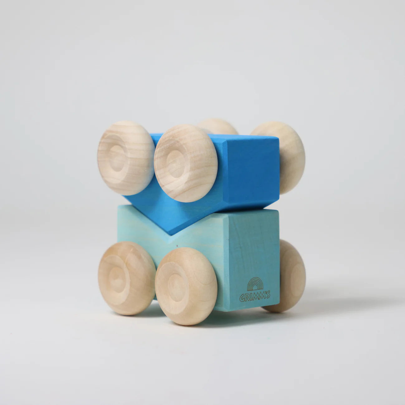 Blue - Stacking Cars | Wooden  Push & Pull Toy Car