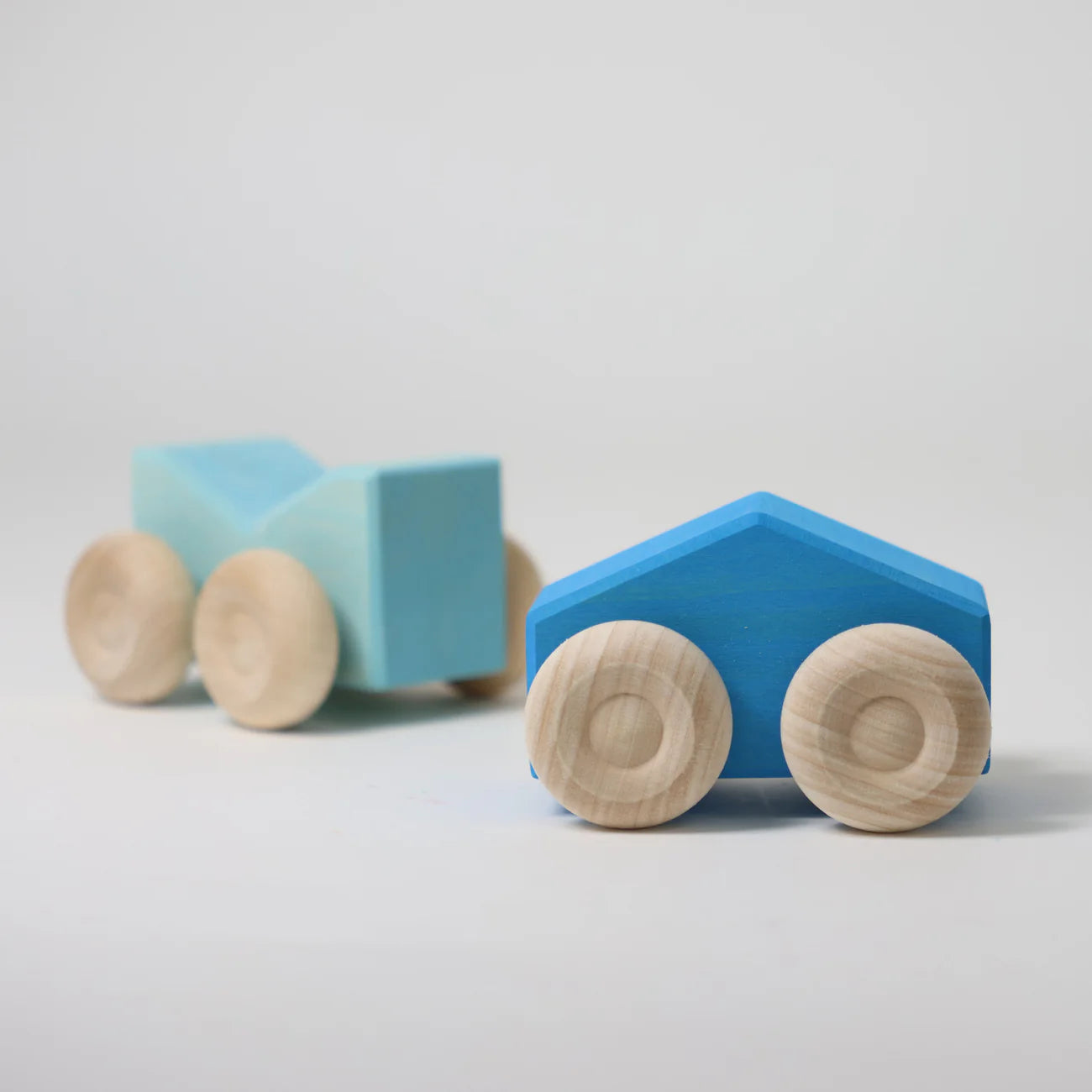 Blue - Stacking Cars | Wooden  Push & Pull Toy Car