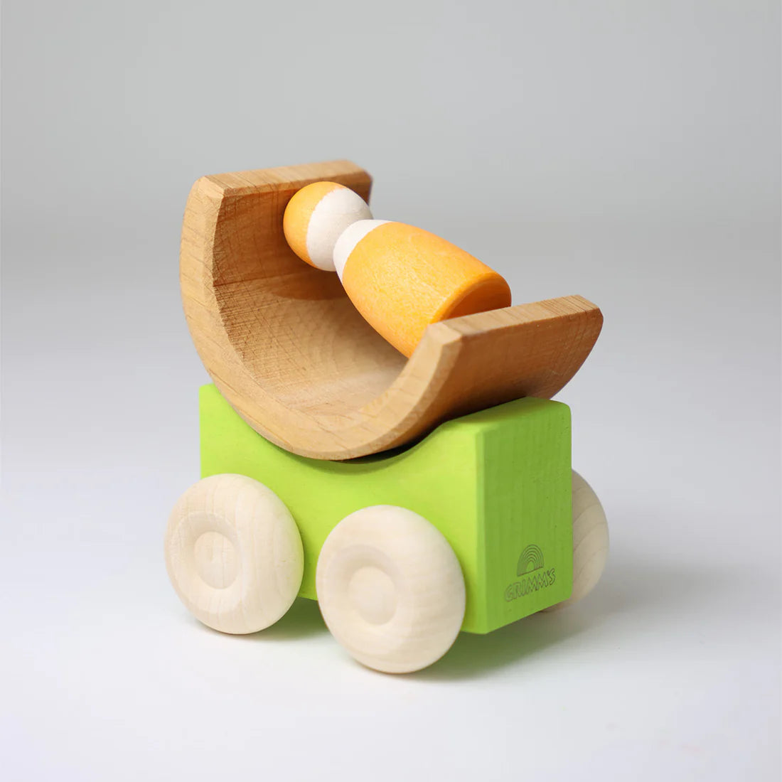 Green - Stacking Cars | Wooden  Push & Pull Toy Car