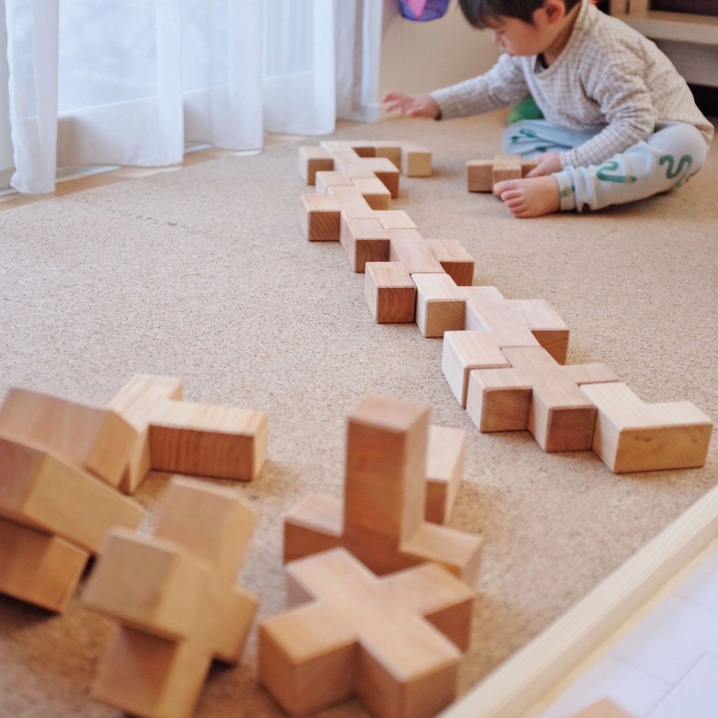 Natural Stairway | Building Set | Wooden Toys for Kids | Open-Ended Play