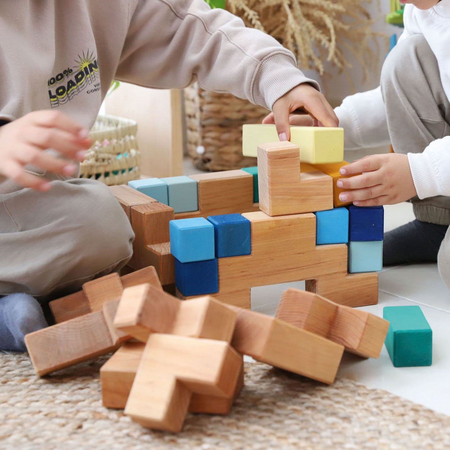 Natural Stairway | Building Set | Wooden Toys for Kids | Open-Ended Play