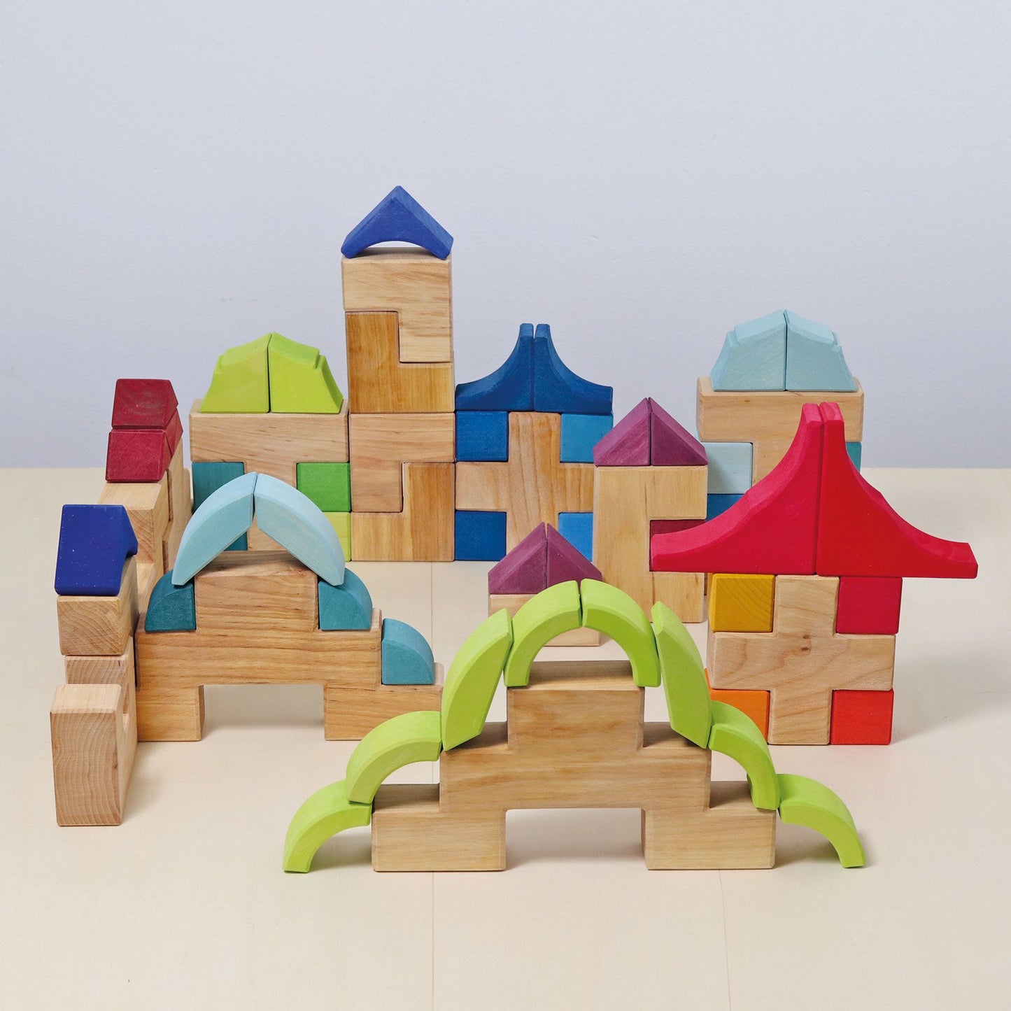 Natural Stairway | Building Set | Wooden Toys for Kids | Open-Ended Play