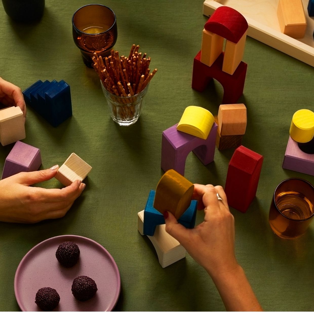 Building Set Panorama | Tiny Art Collection | Wooden Building Toy Set