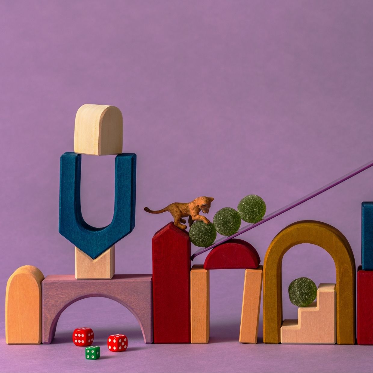 Building Set Panorama | Tiny Art Collection | Wooden Building Toy Set