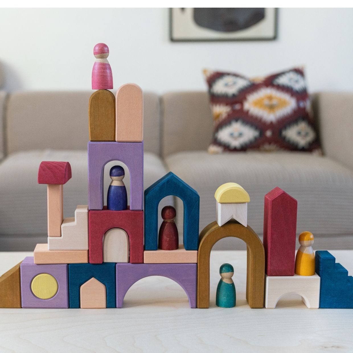 Building Set Panorama | Tiny Art Collection | Wooden Building Toy Set