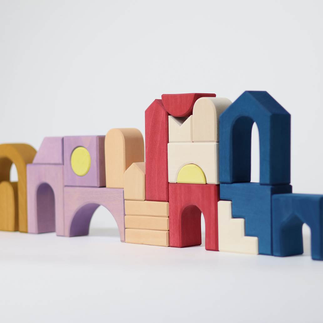 Building Set Panorama | Tiny Art Collection | Wooden Building Toy Set