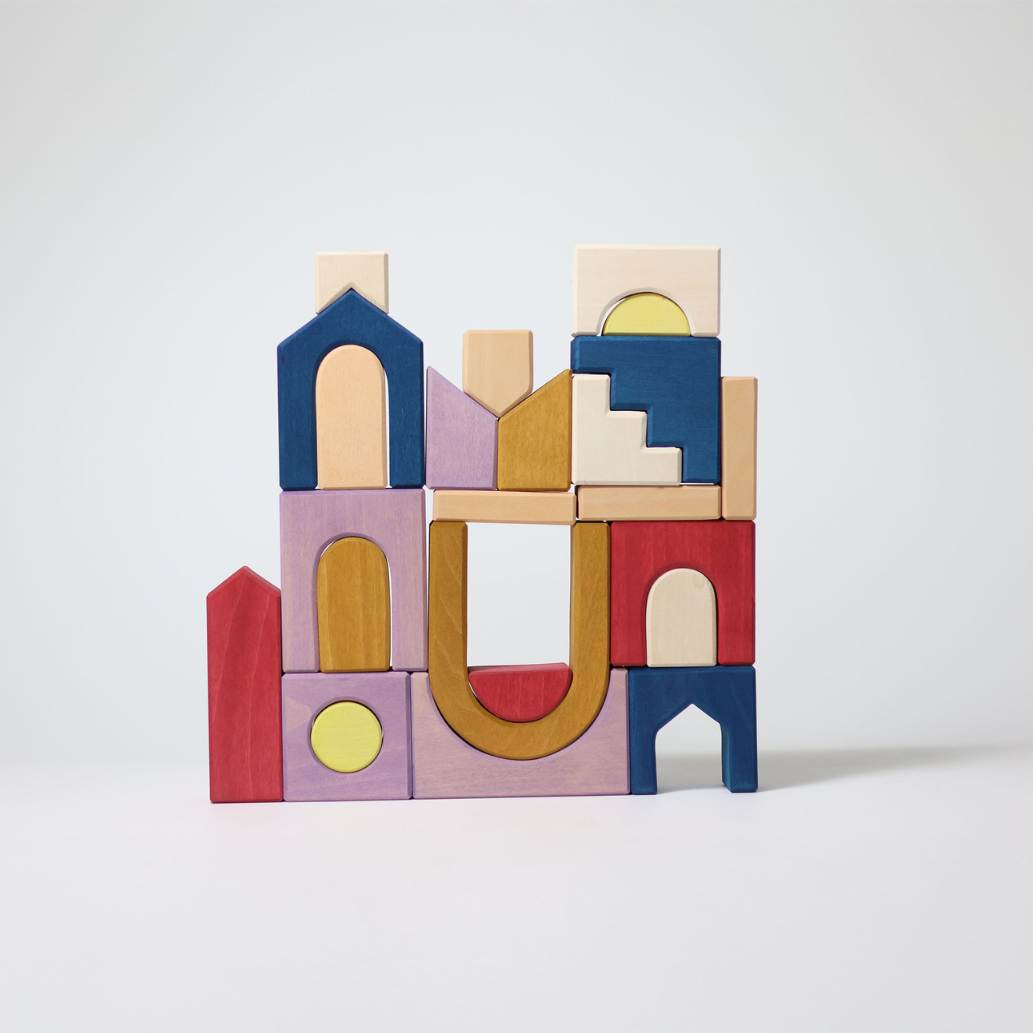 Building Set Panorama | Tiny Art Collection | Wooden Building Toy Set