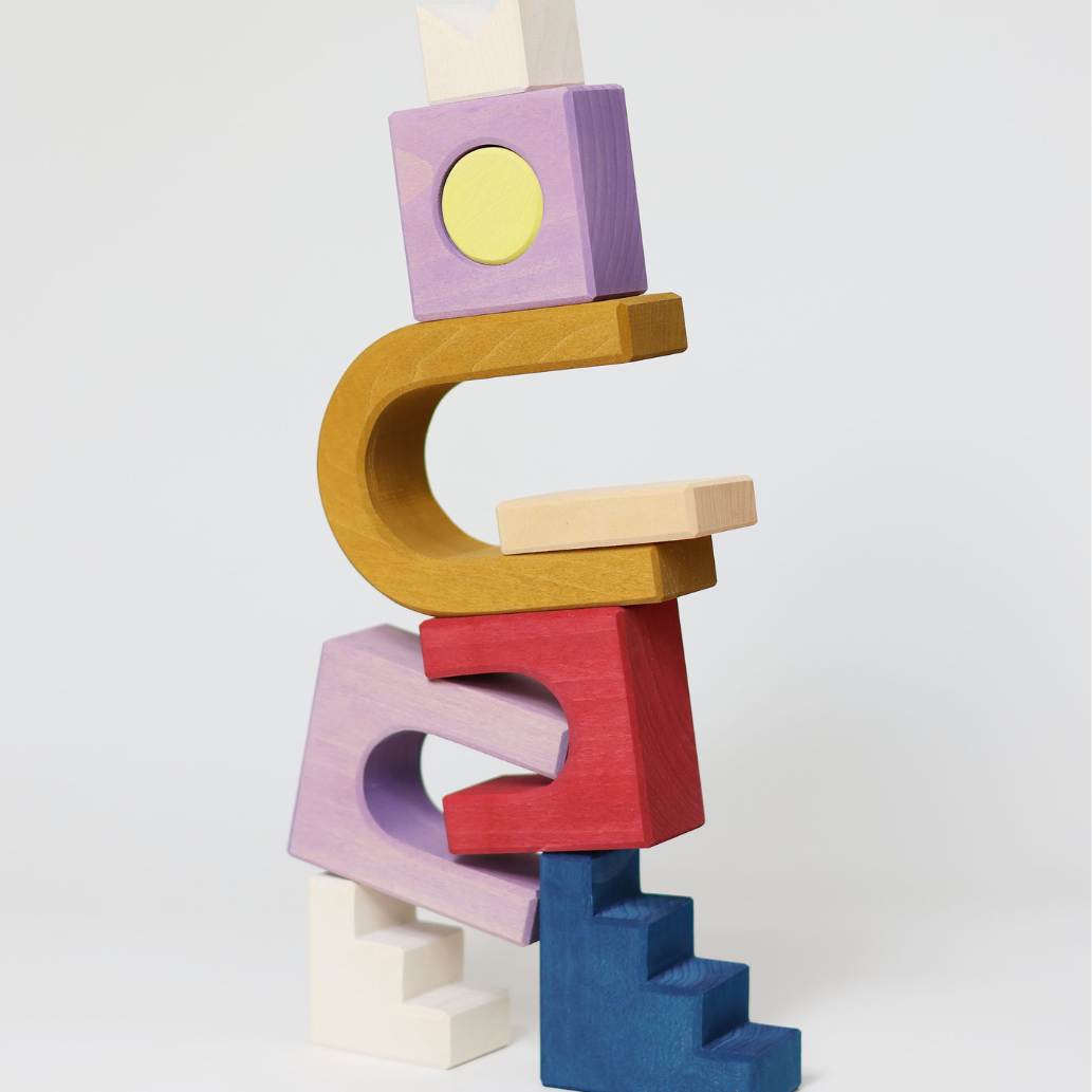 Building Set Panorama | Tiny Art Collection | Wooden Building Toy Set