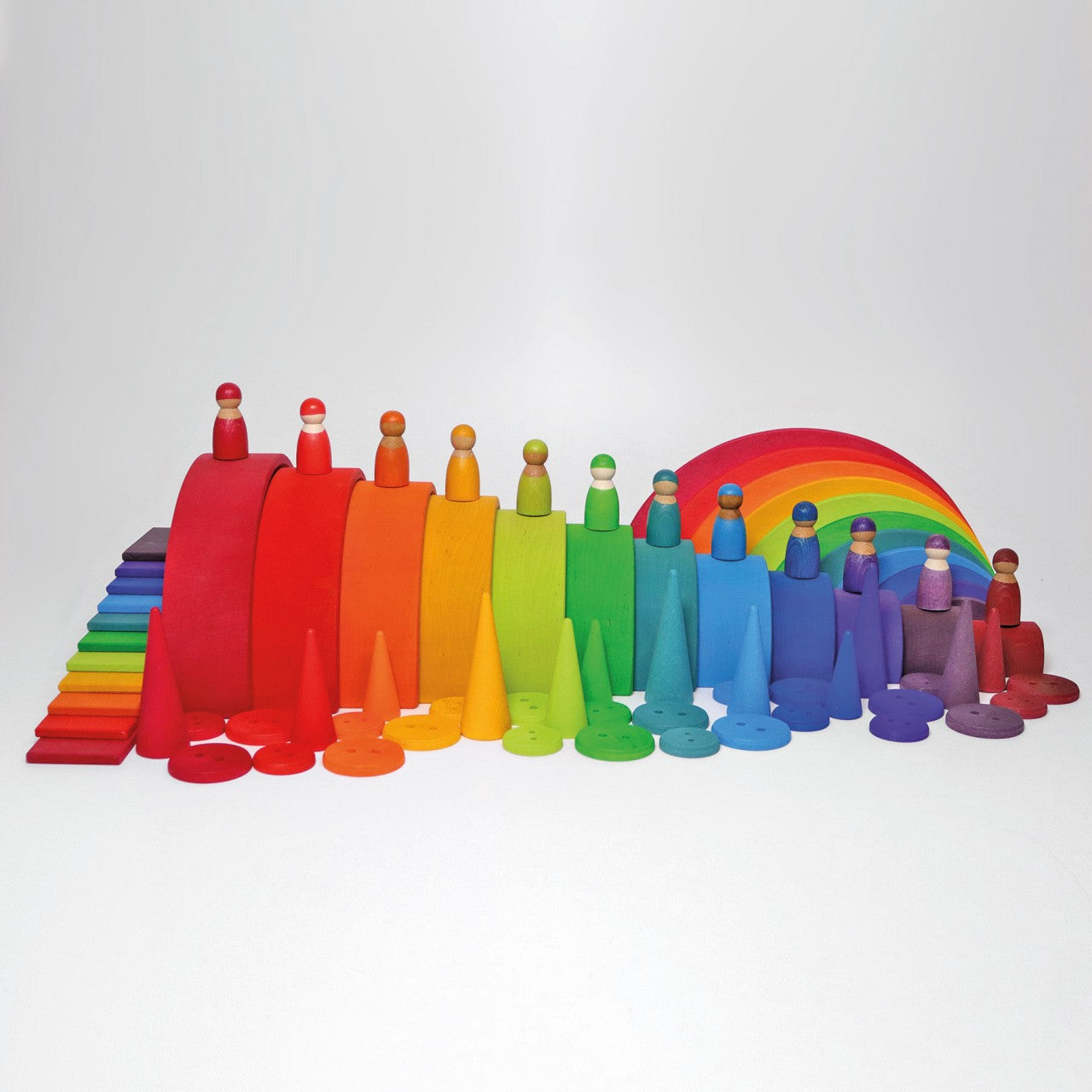 12 Rainbow Friends | Wooden Toy Figures | Open-Ended Play