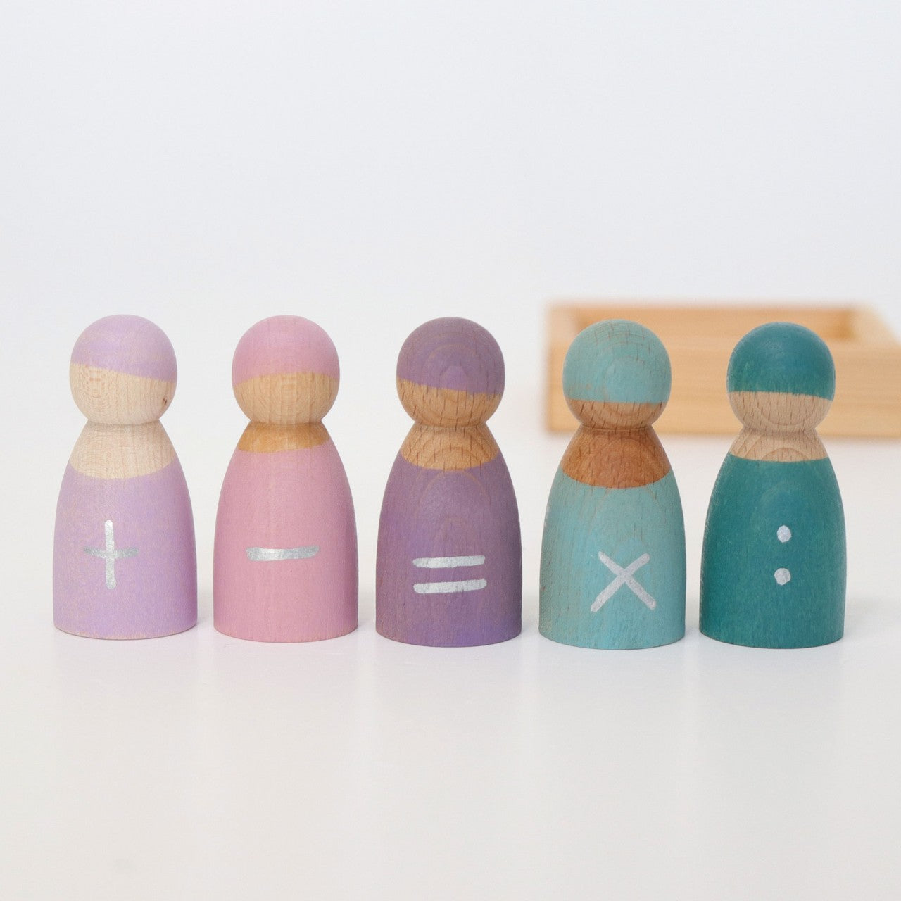 5 Maths Friends | Wooden Toy Figures | Open-Ended Play