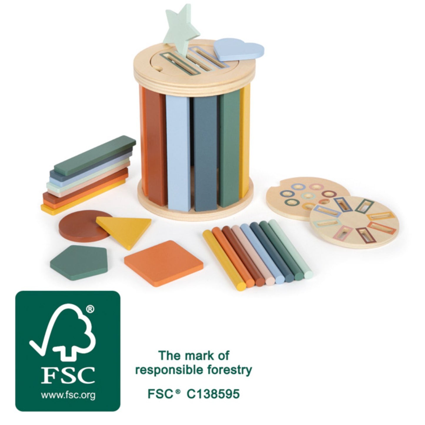 Montessori Sorting Game with a Drum | Motor Skills Toy