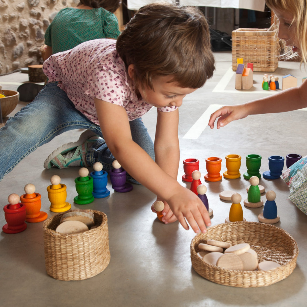 Nins, Mates & Coins | Loose Parts | Wooden Sorting & Stacking Toy
