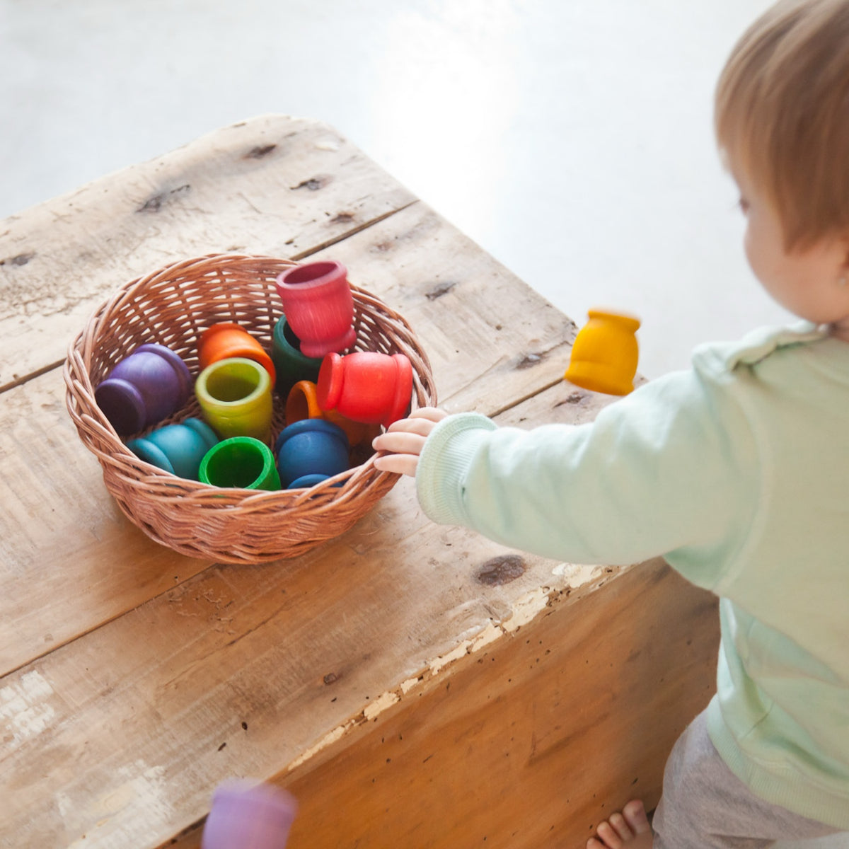 12 Mates - Cups | Loose Parts | Wooden Sorting & Stacking Toy