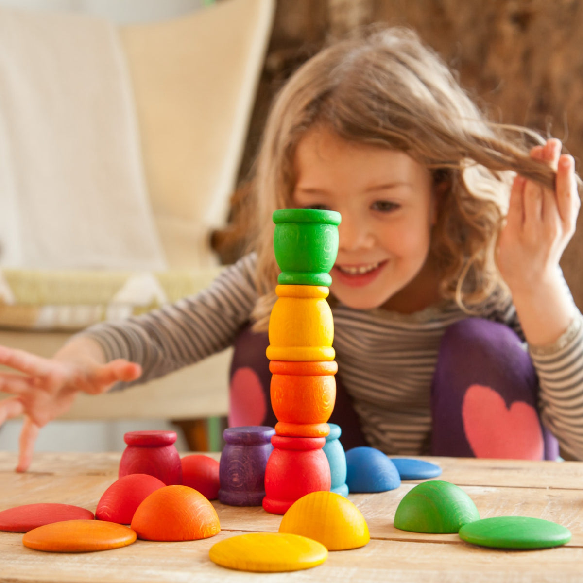 12 Mates - Cups | Loose Parts | Wooden Sorting & Stacking Toy