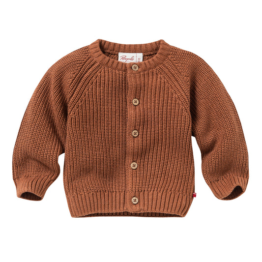 Chestnut | Baby Knitted Cardigan | GOTS Organic Cotton