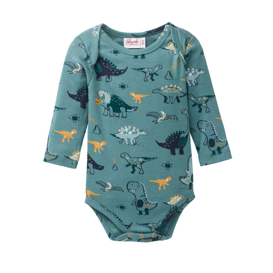 Dinosaurs | Long Sleeve Baby Bodysuit | GOTS Organic Cotton