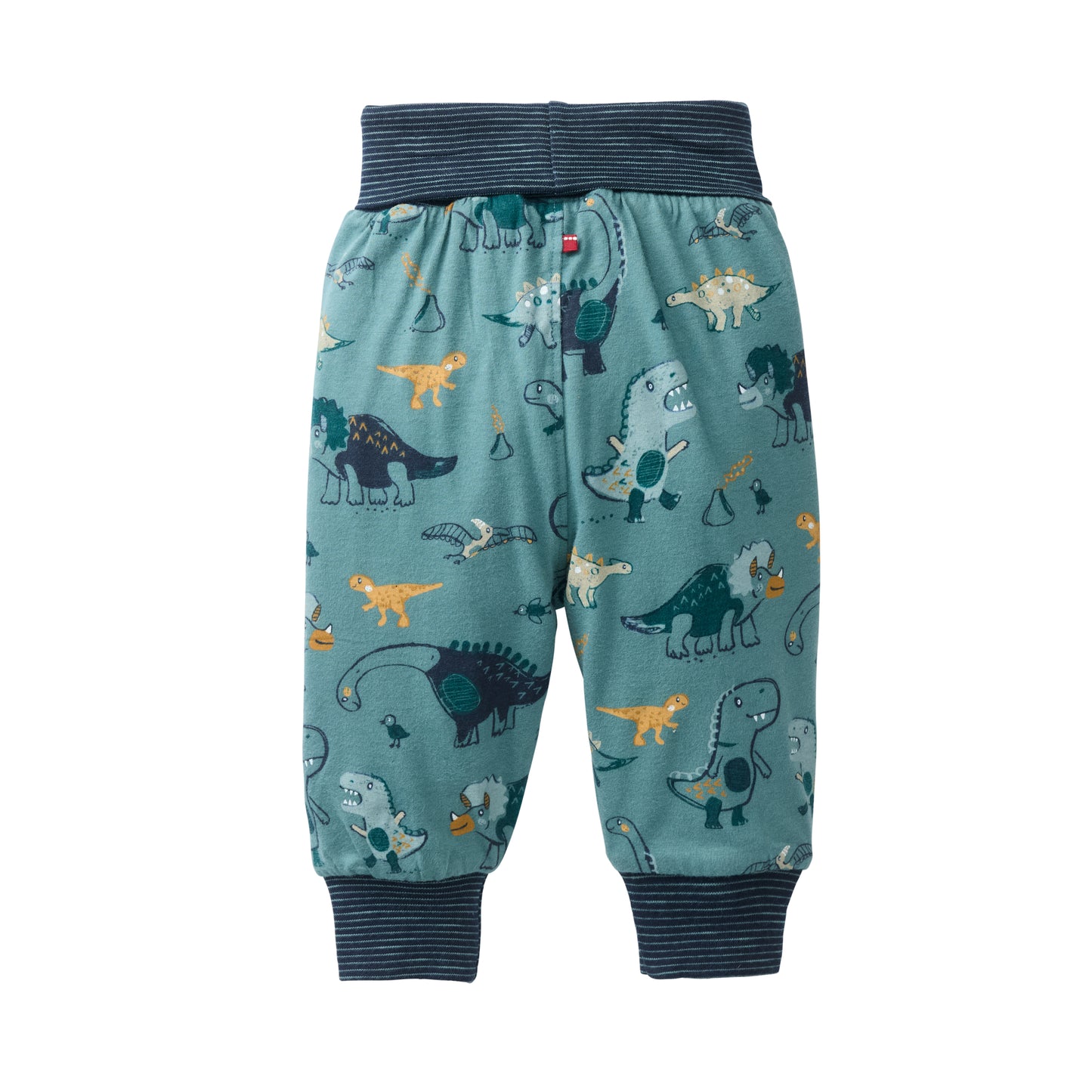 Dinosaurs | Eucalyptus - Oatmeal | Kids Reversible Waist Pants | GOTS Organic Cotton