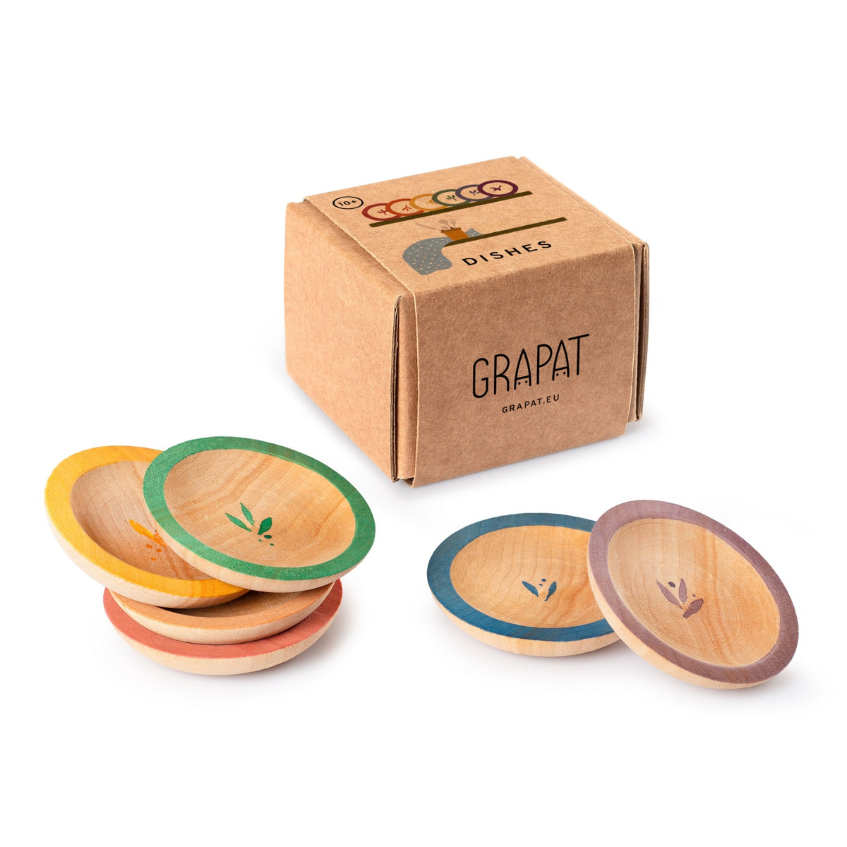 Dishes | Wooden Pretend Play Toy for Kids | Open-Ended Play