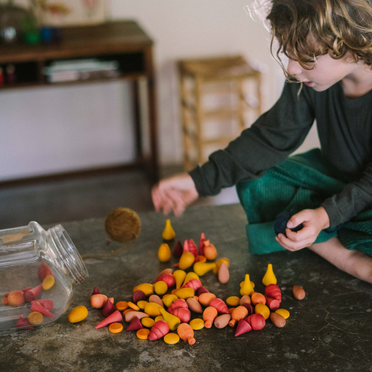 Mandala Warm Mix | 81 Pieces | Wooden Toys for Kids | Open-Ended Play