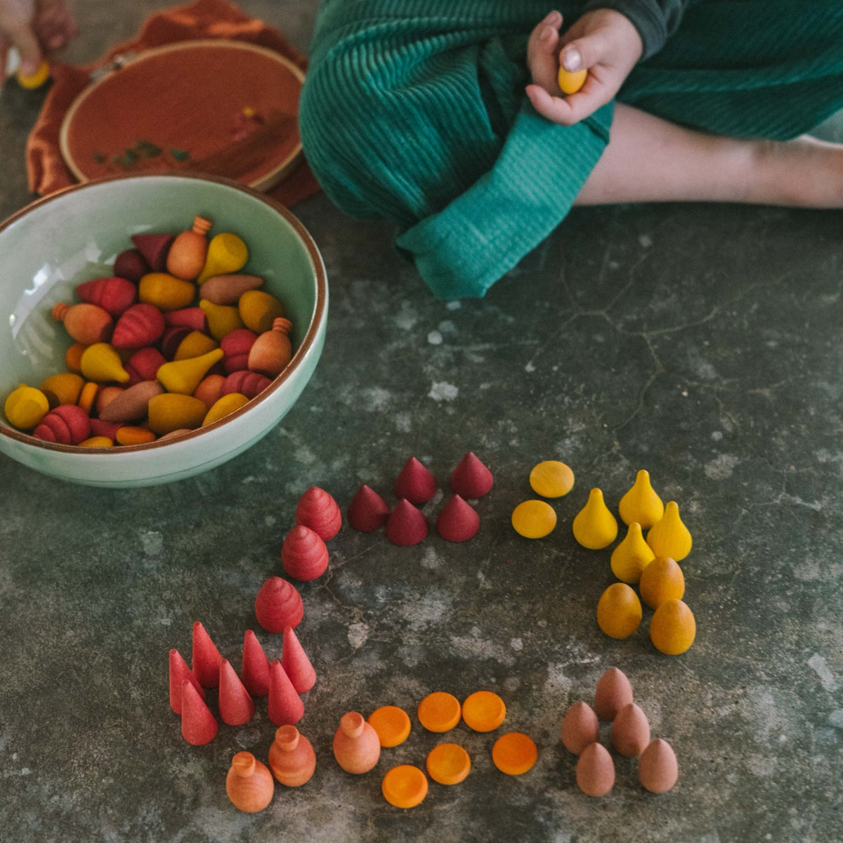 Mandala Warm Mix | 81 Pieces | Wooden Toys for Kids | Open-Ended Play