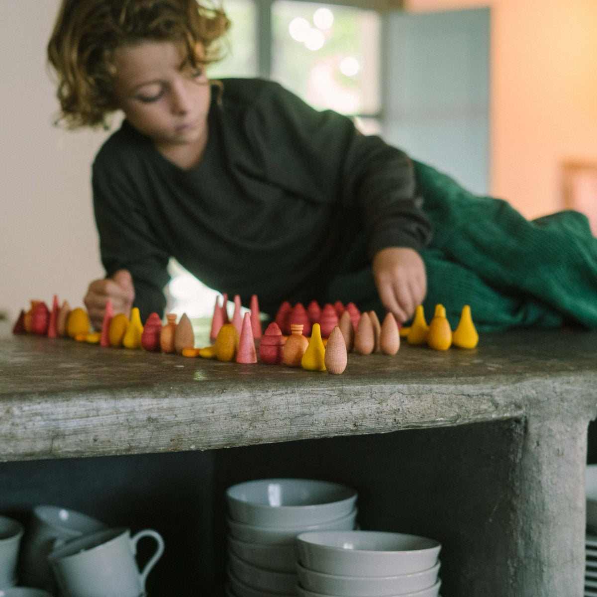 Mandala Warm Mix | 81 Pieces | Wooden Toys for Kids | Open-Ended Play