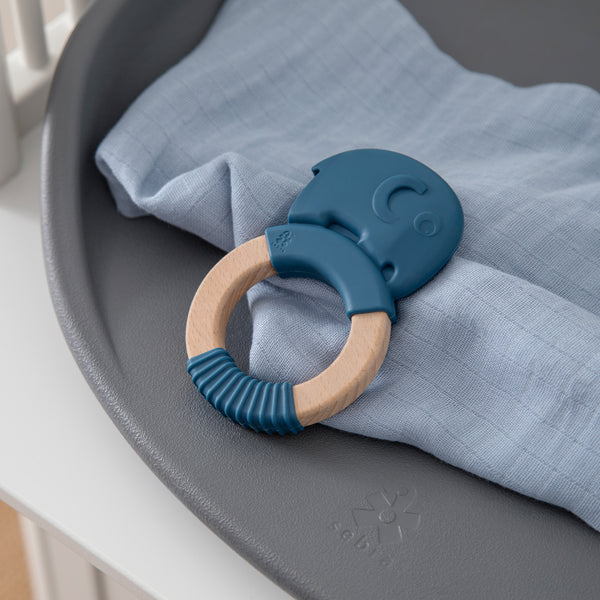 Fanto the Elephant | Nordic Blue | Food-Grade Silicone Baby Teether