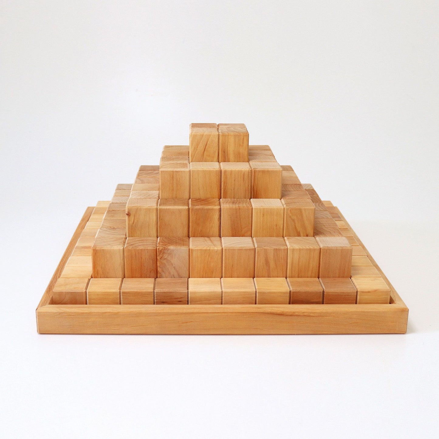 Large Natural Stepped Pyramid | Building Set | Wooden Toys for Kids | Open-Ended Play