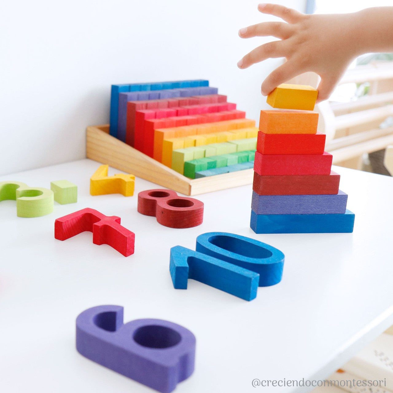 Small Stepped Counting Blocks | Building Set | Wooden Toys for Kids | Open-Ended Play