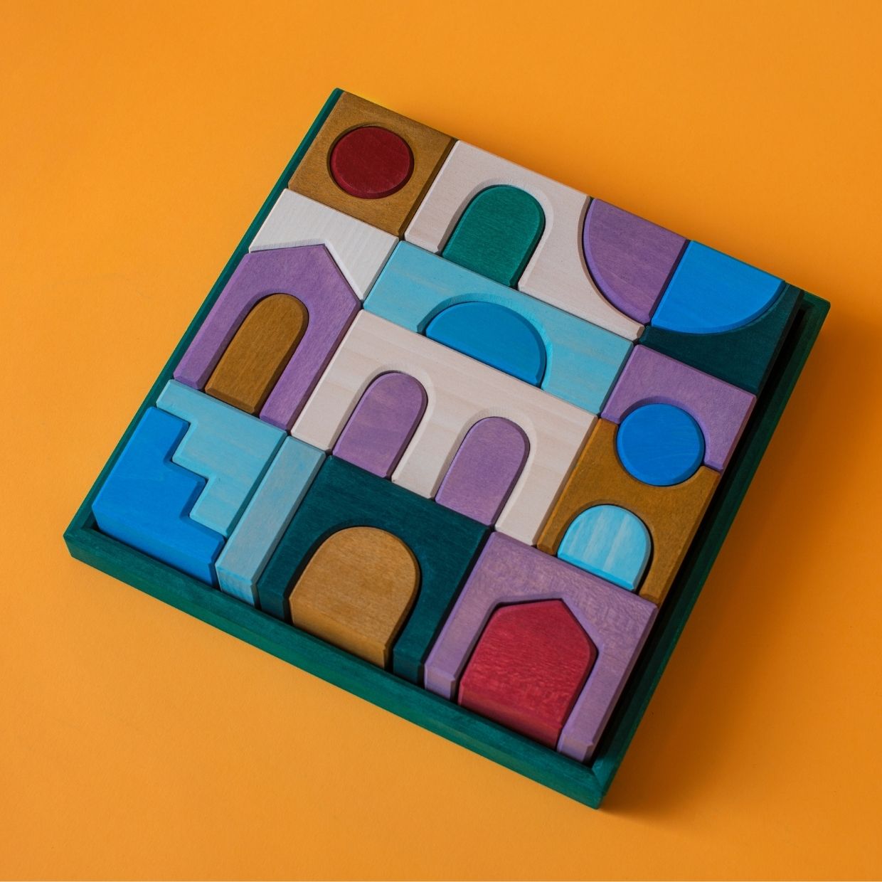 Small Building Set - Floors | Tiny Art Collection | Wooden Building Toy Set