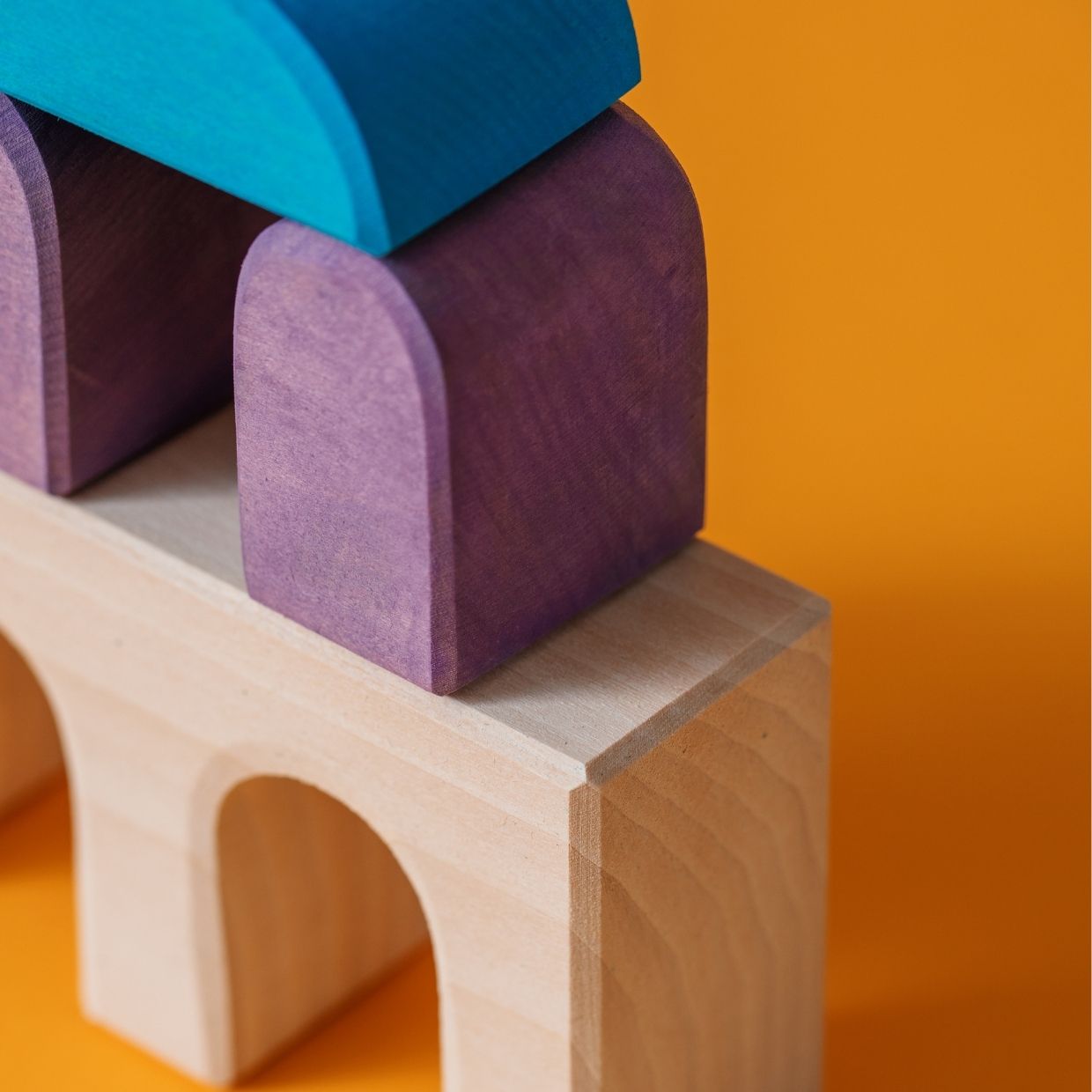 Small Building Set - Floors | Tiny Art Collection | Wooden Building Toy Set