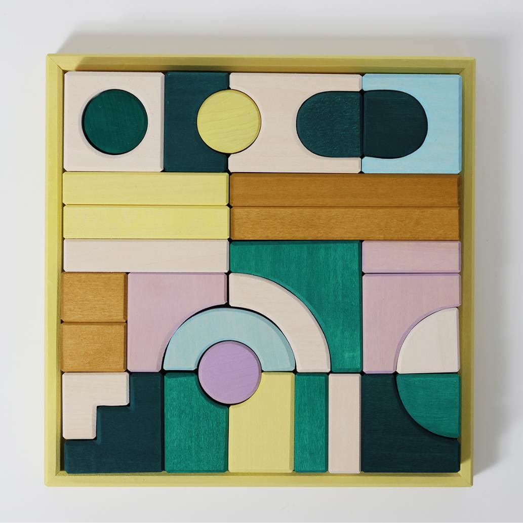 Small Building Set - Movement | Tiny Art Collection | Wooden Building Toy Set