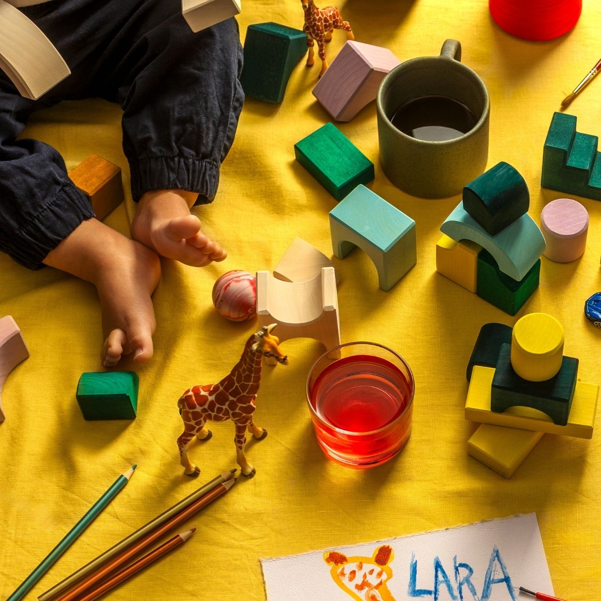 Small Building Set - Movement | Tiny Art Collection | Wooden Building Toy Set