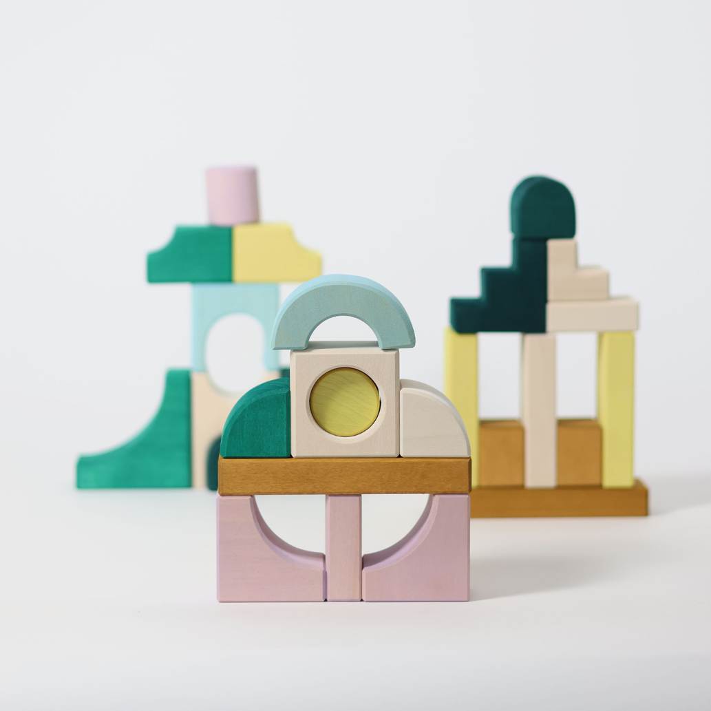 Small Building Set - Movement | Tiny Art Collection | Wooden Building Toy Set